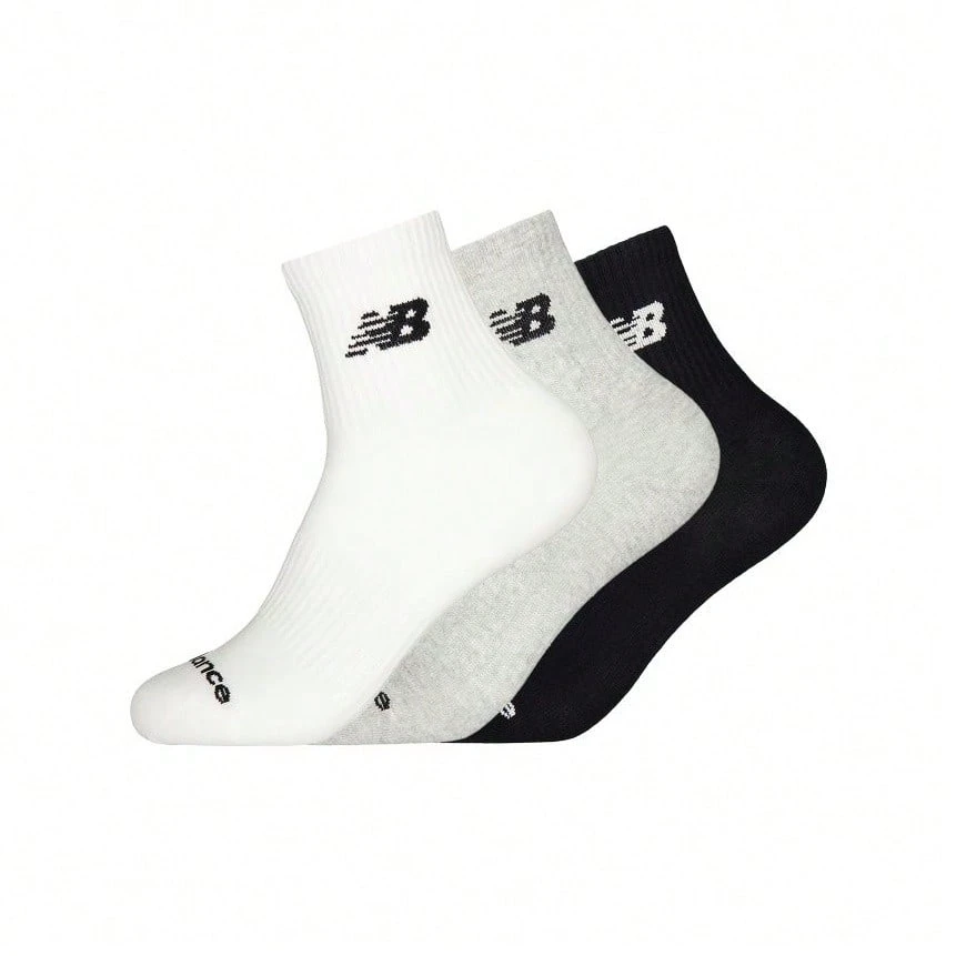 Calcetines cortos casuales y cómodos New Balance, paquete de 3 unidades unisex LAS51423-WM - LAS51423-WM - Ver 1