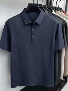 Pro Man Wardrobe 轻盈透气男士 Polo 衫，适合高尔夫、正式场合和通勤穿着。 - 藏蓝色 - 查看 5