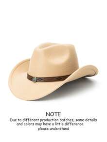 1pc Unisex Western Cowboy Hat, Decorated With Detachable Bull Head Rivets - 100% Polyester Handwoven Jazz High-Crown Hat, Featuring Non-Elastic Lightweight Design, Suitable For Outdoor Activities, Horse Riding, Party Stage Performance, Birthday Party And More.,Summer,Beach,Holiday - A - View 24