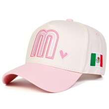 1 pieza Gorra de béisbol con bordado de letra M y bandera mexicana para hombres, sombrero casual de uso diario para primavera, otoño, viajes, vacaciones en la playa, verano, días festivos, festivales - Multicolor - Ver 16