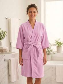 Bathrobe - Lilac Purple - View 2