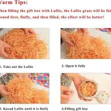 50g Relleno de rafia triturada y colorida, adecuado para embalaje de regalos, manualidades DIY y decoraciones de fiesta, material de relleno para cajas de regalo - Multicolor - Ver 7