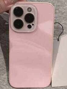 Luxury Pink Glossy Mirror Element Solid Glass Phone Case Suitable For 17 Pro Max 16 15 14 13 12 11 Pro Max Lens Protection Shock-Resistant Frame Hard Back Cover Spring Gift Party - 淺粉色 - 查看 3