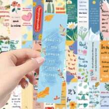 10pcs Bookmarks, Suitable For Readers As Page Markers. Applicable For School Supplies, Can Be Used As Elegant Gift Accessories With Note Cards, Girls Game, Cartoon, Scrapbooking Supplies, Room Decor Stickers, Korean Pop Music - Multicolor - View 3
