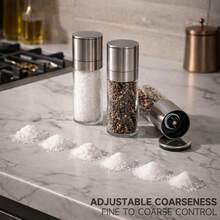 Professional Salt Or Pepper Grinder\U2013 Stainless Steel Refillable Pepper Mill With Adjustable Coarseness, Ceramic Rotor, Reliable &Amp; Portable Design (1 Pack) - Black - View 2