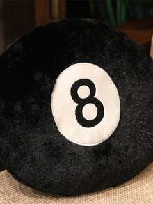 [Delivery Within 2-7 Days In The United States] Billiard Ball Throw Pillow-Featuring Exquisite Embroidered Details, This Skin-Friendly Plush Spherical Cushion Is Perfect For Both Students And Homebodies Alike And Adding A Decorative Touch To Campsites, Game Rooms, And Relaxation Areas.This Stylish Black  Plush Accent Piece Serves Equally Well As A Photography Studio Prop Or A Floor Cushion; A Set Of Soft, Comfortable Round Throw Pillows, These Minimalist-Style Interior Decor Accessories Make For An Ideal Back-To-School Gift. - Multicolor - View 13