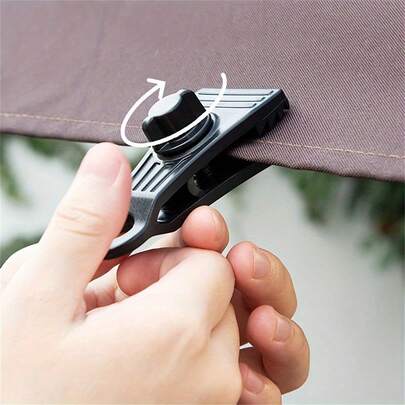 Set de 10 pinzas resistentes para acampar al aire libre, clips de bloqueo de gran tamaño adecuados para tela impermeable, toldo, cubierta de piscina y camping al aire libre