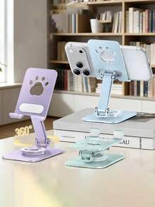 Giá đỡ điện thoại đa năng hình bàn chân mèo dễ thương bằng kim loại, có thể xoay và gập lại. - Nhiều màu - Xem 3
