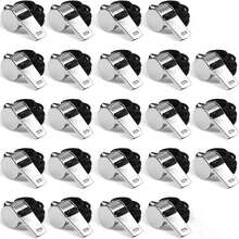 6pcs Stainless Steel Whistles With Lanyard, Loud Crisp Sound Metal Whistle, Professional Referee Whistle For Sports, Emergency Survival, Dog Training, Lifeguard, - Multicolor - View 4