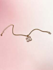 1 chiếc dây chuyền đính đá thời trang và thanh lịch với mặt dây chuyền đá Cubic Zirconia dành cho nữ, thiết kế cao cấp sang trọng mới. - Vòng tay đính đá thời trang - Xem 2