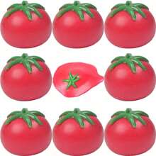 1pc Tomato Stress Relief Ball - Unbreakable Squeeze Toy To Release Pressure - Multicolor - View 7