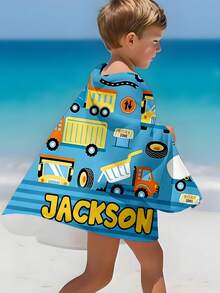 1 Personalized Children's Customized Beach Towel, Summer Children's Birthday Gift, Summer Style, Beach Trip, Customized Beach Towel, Swimming Pool, Beach Decoration - Multicolor - View 10