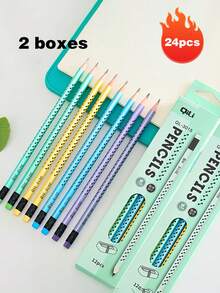 HB Wooden Sketch Pencils With Erasers, Loose Stationery Supplies, High-Quality Writing Tools, Office Stationery, Fun Stationery, Smooth Writing, Suitable For Drawing And Writing, Suitable For Artists, Home And Office Use - A - View 12