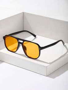 4pcs/Set Spring Break Design, Timeless, Versatile Elegant Classic Ins Style Women's Fashion Eyeglasses, Suitable For Driving, Camping, Daily Life, Business Casual, Outdoor Recreation, Fashionable Accessory Gift - 1pc Black Orange - View 2