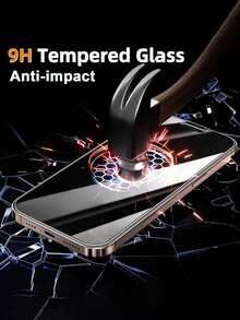 Bộ 2 miếng dán màn hình cường lực 360° chống nhìn trộm, độ cứng cao, chống trầy xước, chống sốc, chống bám vân tay, tương thích với iPhone 17 Pro Max, 17 Pro, 17 Air, 17, 16E, 16 Pro Max, 16 Pro, 16 Plus, 16, 15 Pro Max, 14 Pro Max, 13, 12, 11, XS MAX, XR Plus Series - 2 chiếc 360°Riêng tư - Xem 3