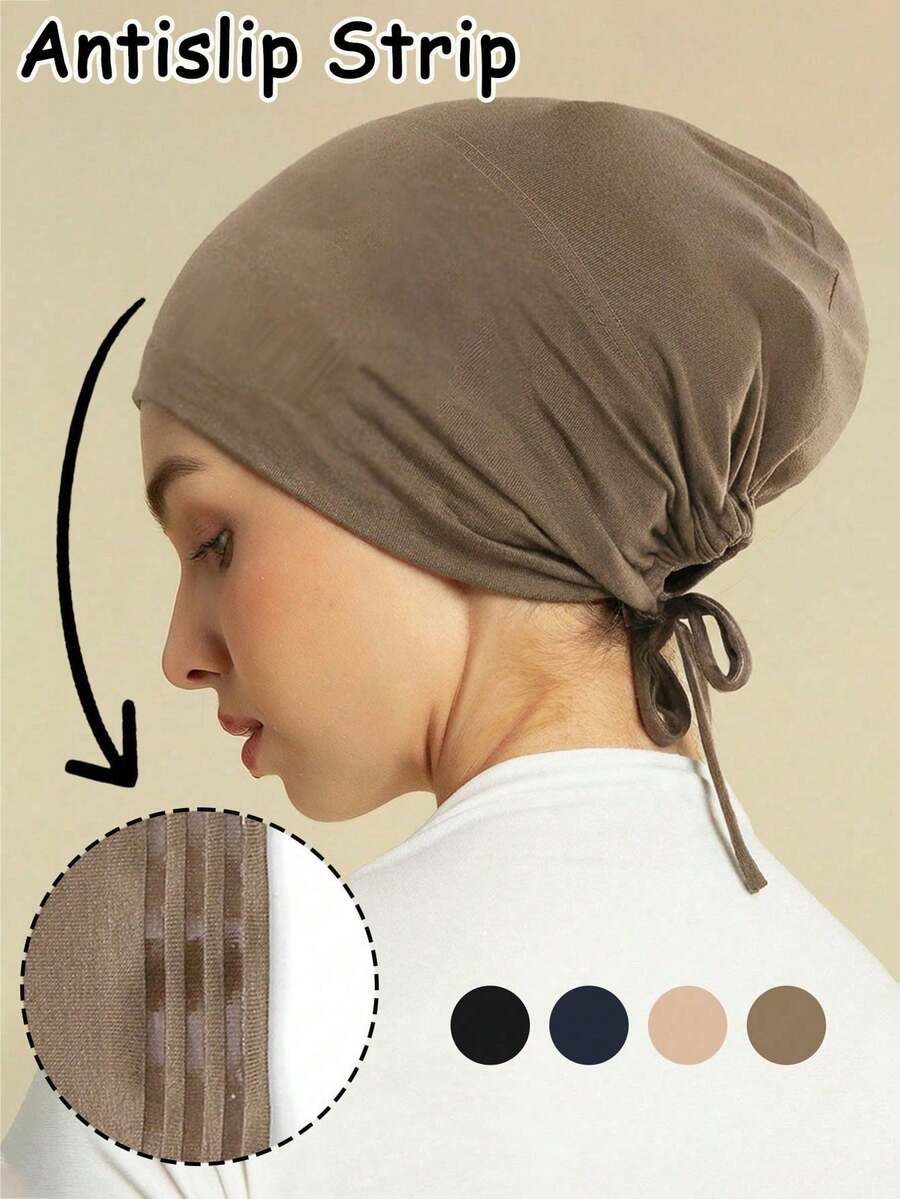 1 buah Syal Ikat Kepala Elastis Warna Polos Modis untuk Wanita, Penutup Kepala Serbaguna untuk Pemakaian Sehari-hari, Pantai, Liburan, dan Perjalanan.