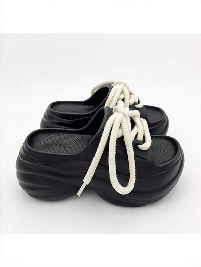 1 par de sandalias minimalistas de moda con plataforma de 8 cm, nuevas sandalias de exterior para el verano, sandalias de dedo antideslizantes, zapatos con plataforma para personas de baja estatura