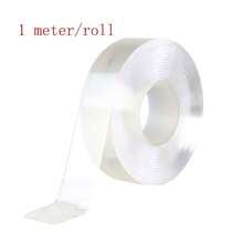 1 rolă, 5 m lungime, 1 cm lățime, bandă dublu adezivă puternică, fără reziduuri, aderență la nivel nanometric, bandă dublu adezivă nanometrică impermeabilă, esențială pentru baie, accesorii de bucătărie și baie, articole pentru casă, potrivită pentru uși de cămin, perdele, plase, repararea plaselor, pereți, sticlă și metal, impermeabilă, esențială zilnic pentru casă - Vizualizare 12