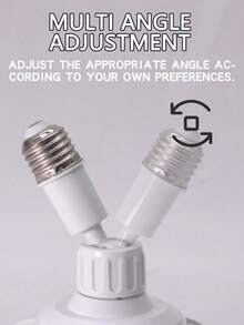 E27 LED 旋转吊扇灯，带遥控器，360° 可调，E27 转换底座，卧室客厅适用，Miflame - 白色 - 查看 8