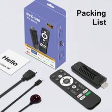 I96 D10 电视棒，便携式流媒体播放器，4K HDR 四核 64 位安卓电视系统，2.4G WiFi，适用于安卓电视棒，4K 高清流媒体设备，可用于电视和投影仪 - 黑色 - 查看 5