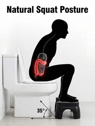 Ergonomic Effective Toilet Stool, Discreet Poop Stool Suitable For Guest Bathroom, Sturdy Plastic Footrest, Cultivate Healthy Lifestyle, Shorten Toilet Time, Bathroom Supplies, Bathroom Decor
