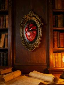 1 pieza Placa colgante de estilo gótico vintage con corazón, decoración de pared de corazón burdeos creativa de resina, adecuada para oficina, sala de estar, estudio, porche, decoración del hogar, adorno de estilo gótico - 1PC - Ver 10