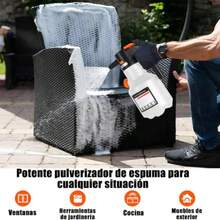 2L eléctrico cañón de esesdora automotriz 45 minutos de duración de batería ultralarga Con 2 boquillas Adecuado para lavado de automóviles Limpieza del hogar riego de jardines Blanco - Blanco - Ver 7