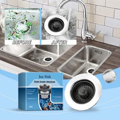 Lưới lọc bồn rửa nhà bếp, rổ lọc rác dung tích lớn dùng để hứng nước rửa rau củ, chống tắc nghẽn.