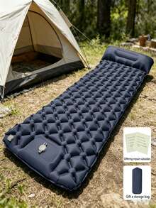 1pc Ultra-Light Outdoor Camping Sleeping Pad With Built-In Pillow And Air Pump, Suitable For Camping, Hiking, Outdoor Activities - Multicolor - View 8