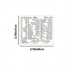 1 pieza/2 piezas Pegatina de atajos de teclado para Windows/WORD para portátil, sin necesidad de cortar, se puede usar como decoración diaria para el portátil - Claro - Ver 7