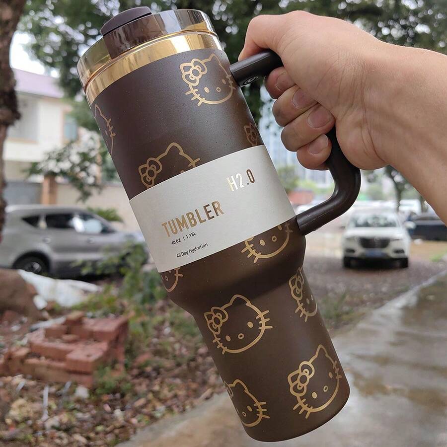 SANRIO 40oz Vacuum Insulated Tumbler Stainless Steel Insulated Water Bottle Vacuum Thermal Flask For Women Men For Cold Hot Cup - Purple colorful - 查看 1