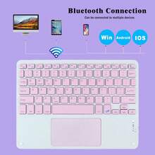 Teclado Bluetooth 10 Pulgadas con Touchpad Integrado Inalámbrico Ultraligero Compatible iOS Android Windows Conexión Fácil para Tablet Celular Laptop - Ver 2
