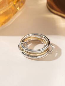 Fashionable Multi-Layer Adjustable Colorful Ring Set, Suitable For Women's Daily Wear - Multicolor - View 7