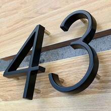 125mm Black Outdoor Address Number Letter Sign, Metal Floating House Number Plate, Modern Mailbox Plaque - Door Number - View 5