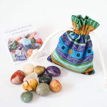 55g/95g/165g/295g/470g Natural Mixed Polished Crystal Stones, Available In Various Materials And Colors, Suitable For Home Use. Decorate Office, Aquarium And Flower Pots. DIY Bracelets And Necklaces. For Crystal Collectors And Gifts. - Cloth Bag - View 5