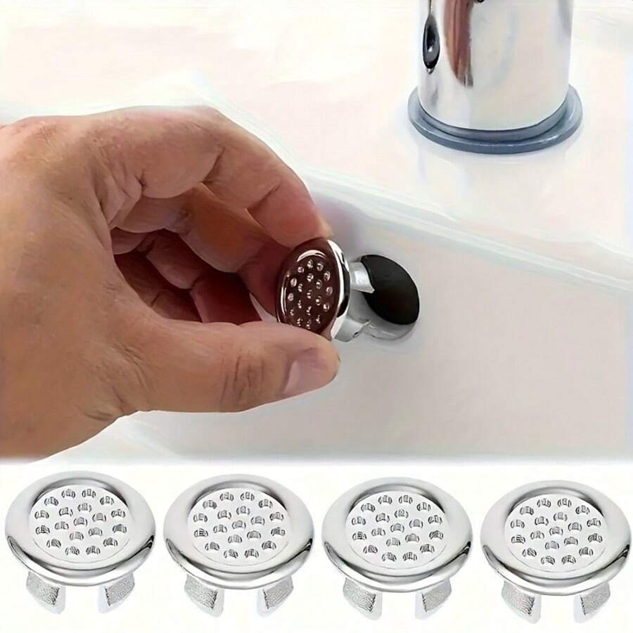 Nắp đậy lỗ thoát nước bồn rửa có núm trang trí, nút bịt lỗ thoát nước tràn bồn tắm chống thấm nước, dễ lắp đặt, thiết kế hiện đại sang trọng, phụ kiện phòng tắm đa năng dùng được cho cả nhà bếp và phòng tắm. - Nhiều màu - Xem 1