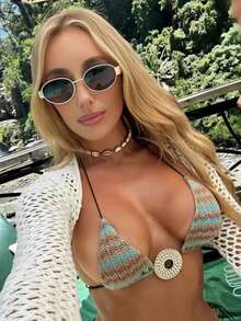 1 Pair Retro Bohemian Style Metal Oval Unisex Fashion Glasses, High-End Streetwear Decorative Eyewear - 1pcs Grey - View 2