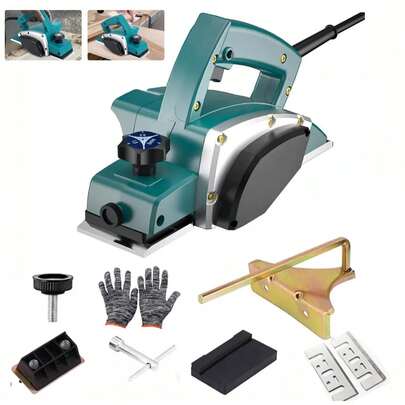 cepilladora Una cuerda Con accesorios Cepilladora Electrica Cepillo Eléctrico para Madera Cepillo Para Madera Herramientas Eléctricas Para Lijado Desbaste Y Pulido De Madera Ancho Corte 82mm Cepillo para carpintería profesional Electrical woodworking planer casa de carpintería diy planer