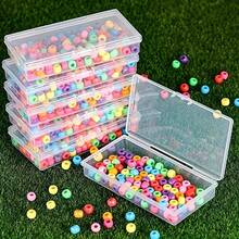 Transparent Plastic Storage Box With Hinged Lid - Clear Storage Container, Suitable For DIY Crafts, Jewelry And Small Items, Secure Latch Design, Stackable For Easy Storage, Jewelry Storage Box - Clear - View 4