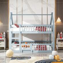 Kids Bed Frames, Headboards & Footboards - Gray + Wood + Wood - View 1