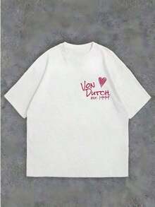 1pcs Women's Double-Sided Printing Von Dutchh Heart Logo With Key And Year 1999 Fabric Soft & Skin-Friendly Unisex Style Gifts For Spring Festival, Valentine's Day, St. Patrick's Day & World Cup-Van Dutch Dragon Print Women T Shirt Classic Americana Style Graphic Tee,Summer Outfits,Vacation Outfits Women,Summer Outfits For Women,Spring Outfits For Women,Summer Tops,St Pattys Day Outfit,Easter Outfit Women100% Cotton - Màu xanh lam - Xem 3