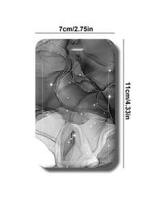 1pc Marble Texture Gold Foil Slide Card Holder, Student ID Card Lanyard Pouch, Suitable For Cards And ID - Multicolor - View 2