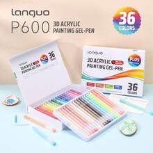 Bộ 216 bút gel acrylic màu - Bút nhũ kim loại 3D dùng để vẽ tranh, phác thảo, ghi nhật ký nghệ thuật | Mực hòa trộn mượt mà, dung tích lớn | Lý tưởng cho nghệ sĩ, người mới bắt đầu, học sinh, quà tặng tựu trường, quà tặng giáo viên - Đầu bút mảnh 1.0mm - Bộ - Xem 16