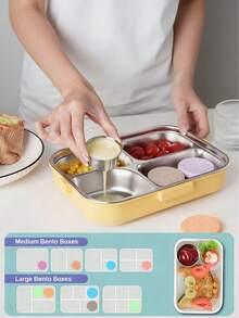 1pc Portable Salad Sauce Container, Stainless Steel Condiment Bowl With Leak-Proof Silicone Lid, 1.6oz Small Stainless Steel Sauce Cup For Lunch Box, Picnic, Work, School, Outdoor Camping, Travel, Appetizer, Kitchen Essentials, Daily Use - Multicolor - View 6