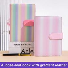 Bìa sổ tay rời 6 lỗ A6PU tiết kiệm, thiết kế thời trang, bìa đựng sổ tay cá nhân, có thể dùng làm hộp đựng tiền mặt, album ảnh và đồ dùng học tập. - A6 - Xem 9