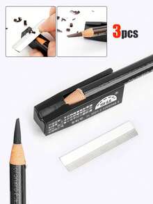 3-In-1 Eyebrow Trimmer Tool, Eyebrow Grooming Tool, Eyebrow Trimmer, Duck-Billed Eyebrow Pencil Trimmer With Embroidery Design Pen Tool, Trimmer Pencil Base Cable Flattening Multi-Function, Manual Trimming Tool, Makeup Tool, Multi-Function Trimming Tool, Portable Trimming Tool, Durable Structure, Fine Polishing, 3-In-1 Eyebrow Grooming Set - Eyebrow Pencil, Pencil Sharpener With Blade, Eyebrow Trimmer; Portable And Compact - Multicolor - View 8