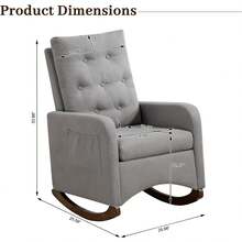 Baby Gliders, Ottomans & Rocking Chairs - Light Gray - View 2