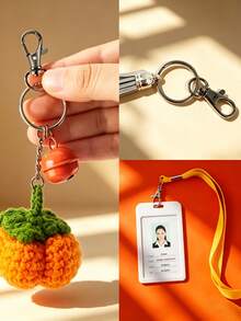 1/10/30/50/100 个带钥匙圈的钥匙扣钩，带挂绳环的钥匙扣夹钩，适用于珠宝制作 DIY 手工艺品（5/15/25/50 个金属龙虾扣 + 5/15/25/50 个开口连接环） - 鑰匙扣 - 查看 4