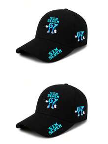 67 Six Seven 男女通用棒球帽，轻便透气，可调节，适合户外运动、日常佩戴，四季皆宜，是情人节、户外活动、旅行、节日和日常穿着的理想之选。 - 彩色 - 查看 14