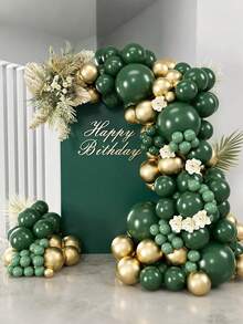 99 Balloon Garland Arch Kit With Green And Gold Balloons For Spring And Summer Parties, Proposals, Weddings, Birthdays, Gender Revealing, Mother's Day Decorations - Green and Gold Balloon Set - View 2